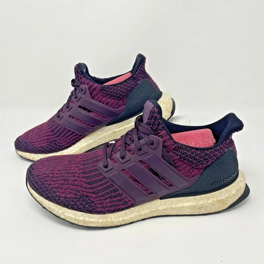 Adidas Ultra Boost 3.0 Running‎ Shoes Womens 9 Red Purple Sneakers Trainers